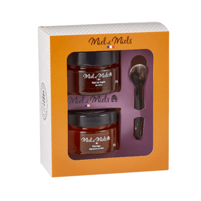 Coffret Miel de Sapin du Jura - Mariage Agrumes et Miel + cuillère